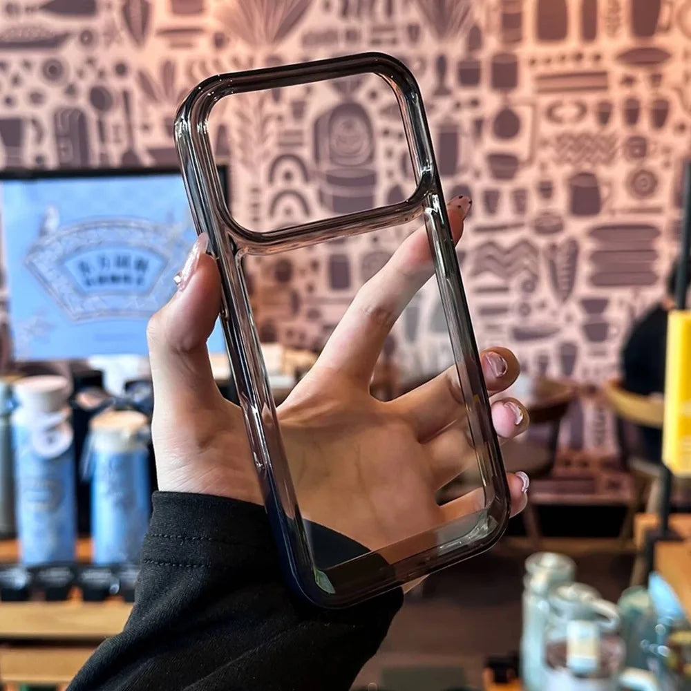 Luxury Clear Hard Acrylic Phone Case For iPhone 17 Air 16 15 14 13 12 11 Pro Max XS XR X Plus Soft Shockproof Bumper Cover