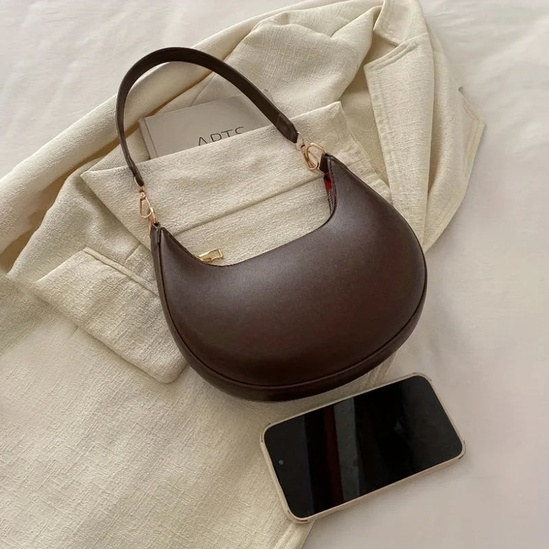 Women's Bag Shoulder Bags Women Moon-shaped Baseball NEW Fashion Luxury Women's Single Shoulder Bag