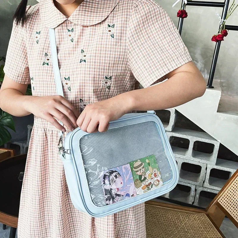 Female Ita Crossbody Bag Womens Transparent Messenger Bag Girls Cute-Lolita Shoulder Bags Teens Fashion Satchels Bag Ins