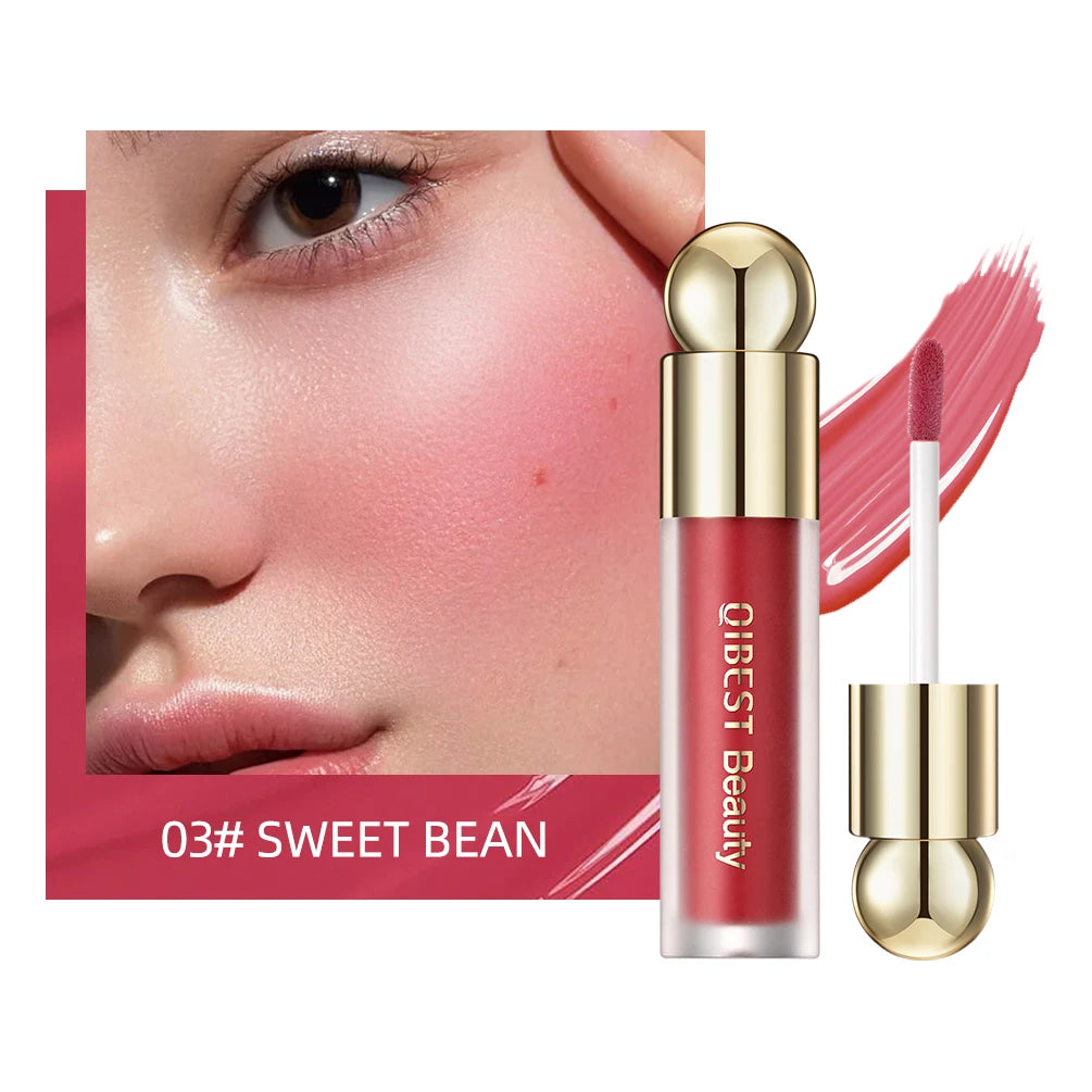 QIBEST Cushion-Applicator Liquid Blush (Waterproof, Soft-Matte)