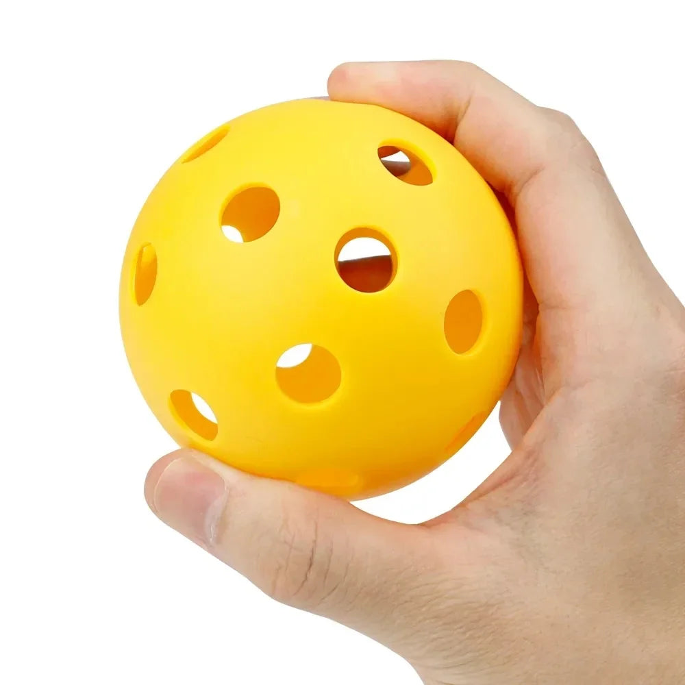 Outdoor Pickleball Balls — 40-Hole Tournament Standard (74 mm, PE Material)