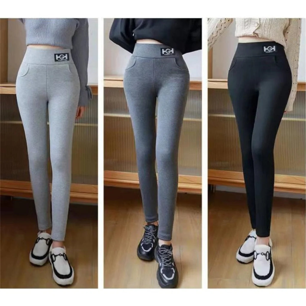High-Waist Fleece-Lined Thermal Leggings – Warm & Butt-Lift Fit