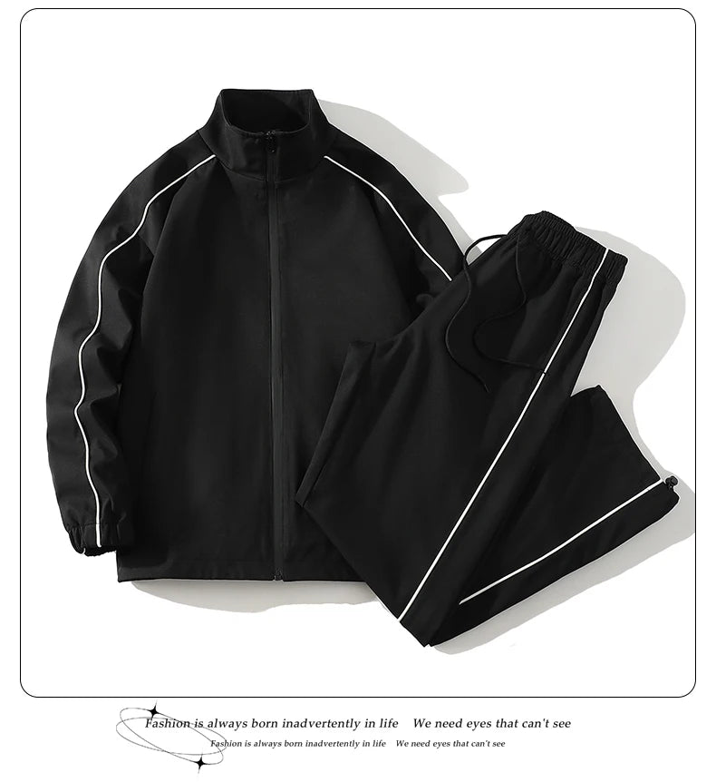 Men's Tracksuit Spring/autumn Man Two-piece Set Sweat Suit Overalls Korean Style Leisure Suit Plus Size Hoodies+Harem Pants