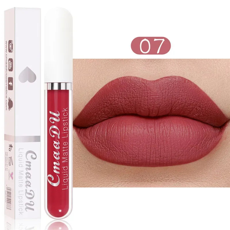 6 Colors/Set Fashion Matte Lip Gloss Sets Natural Moisturize Waterproof Lasting Velvet Sexy Red Liquid Lipstick Beauty Cosmetic