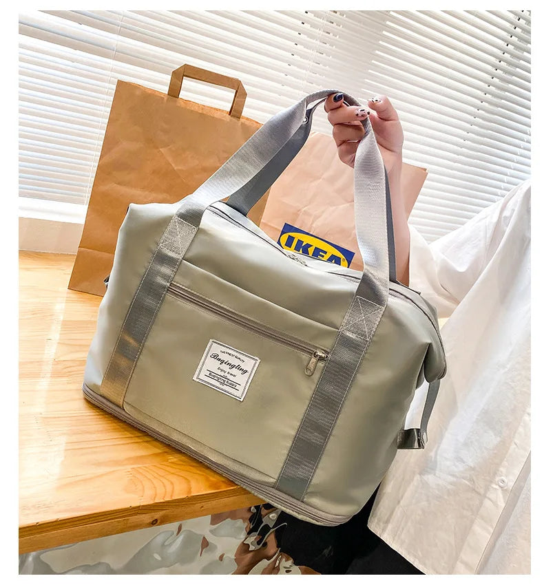 Large Capacity Expanding Double back Travel Bags Luggage Organizer Bag Handbag Waterproof Foldable Travel Clothes Storage Bag