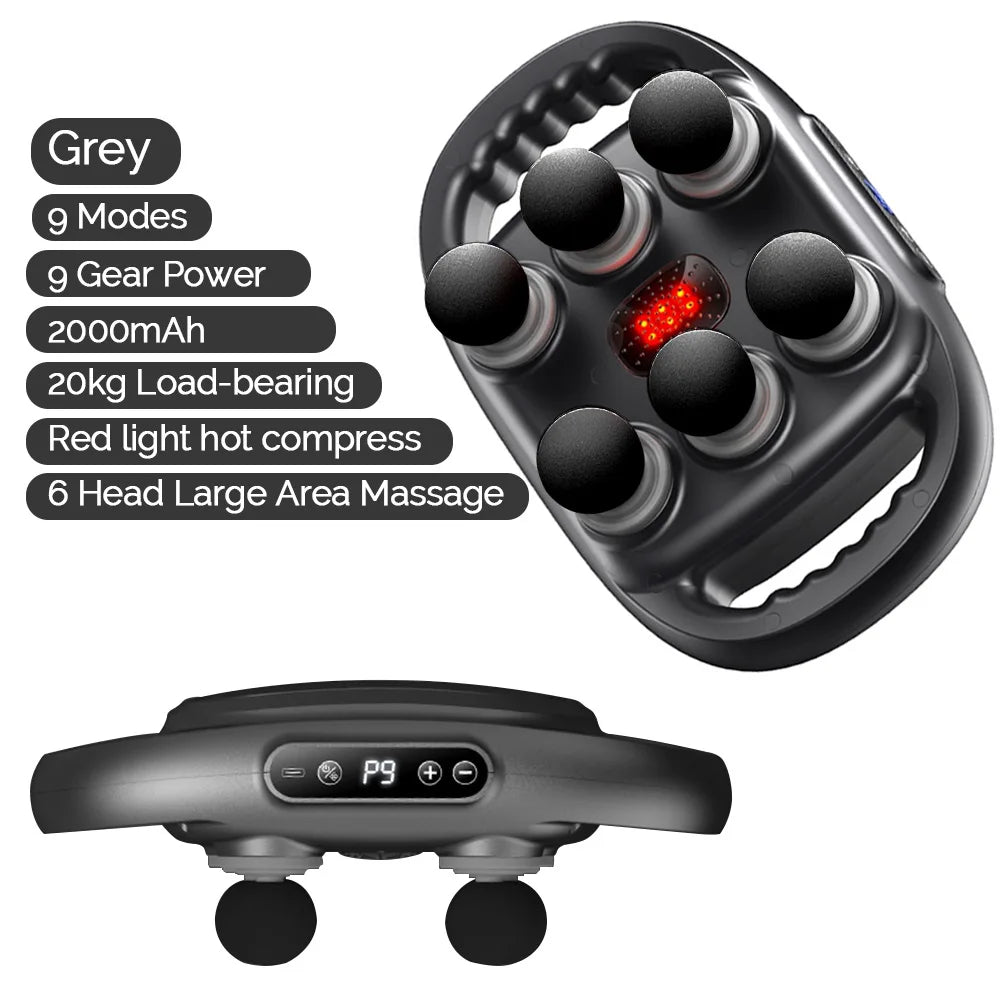 42 Heads Fascia Gun High-frequency Vibration Deep Massage Device for Shoulder Waist Back Leg Body Muscle Relaxation