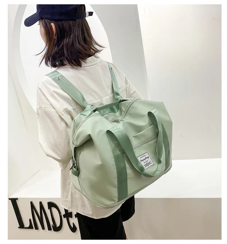 Large Capacity Expanding Double back Travel Bags Luggage Organizer Bag Handbag Waterproof Foldable Travel Clothes Storage Bag