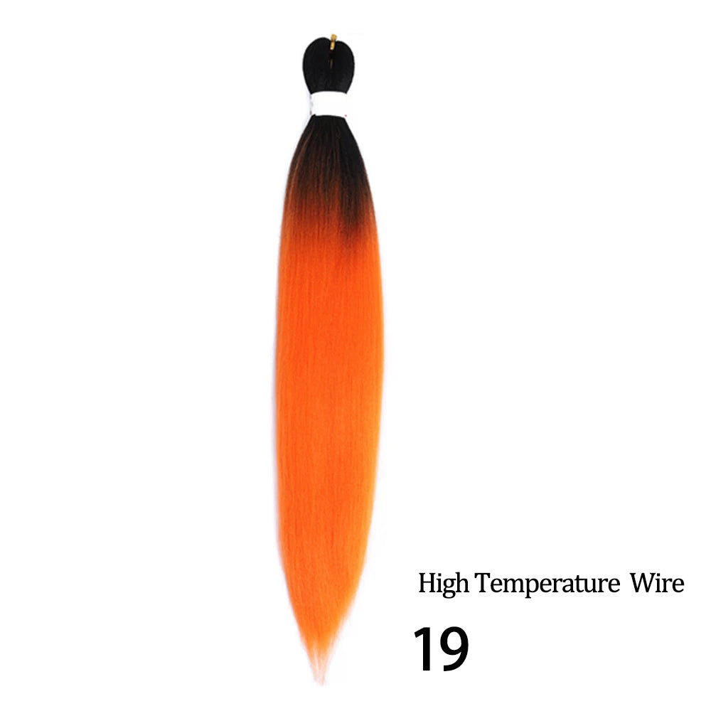 Chorliss Pre-Stretched Jumbo Braids — 24"/26" Synthetic Yaki Ombre (80–90 g, 105 Colors)