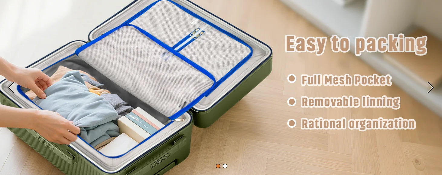 Joyway 22″ Lightweight Hardside Carry-On with Cup Holder, TSA Lock & 360° Spinner Wheels