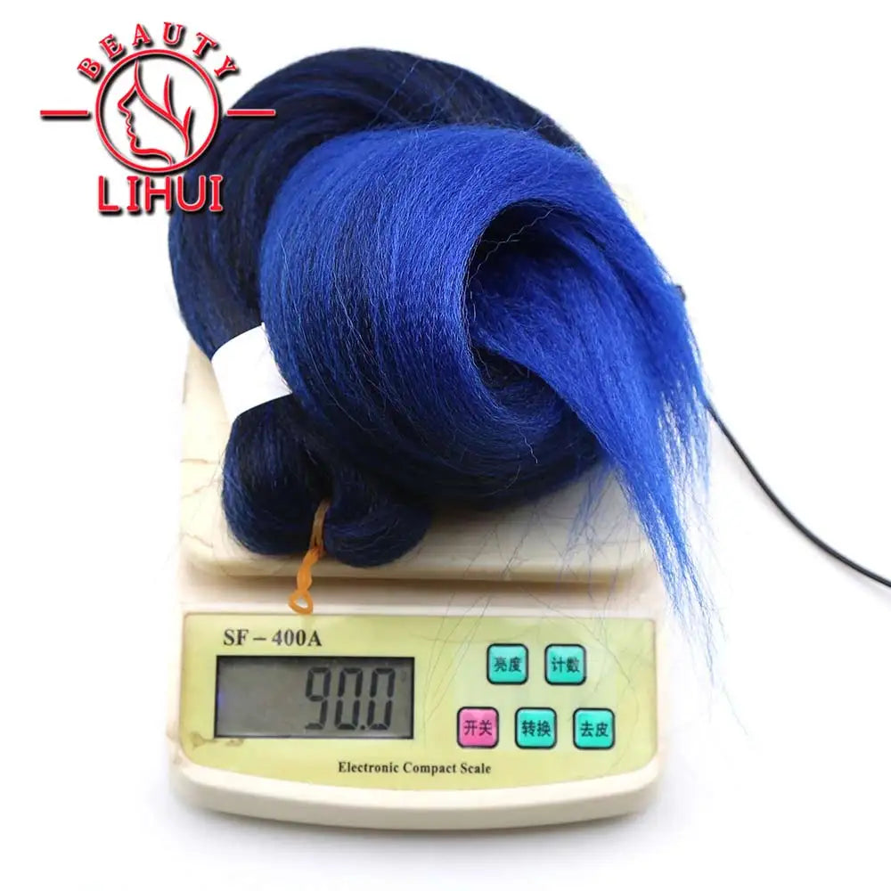 LIHUI Pre-Stretched Jumbo Braids — 26" 90 g Synthetic (Red/Pink, Frosted Colors)