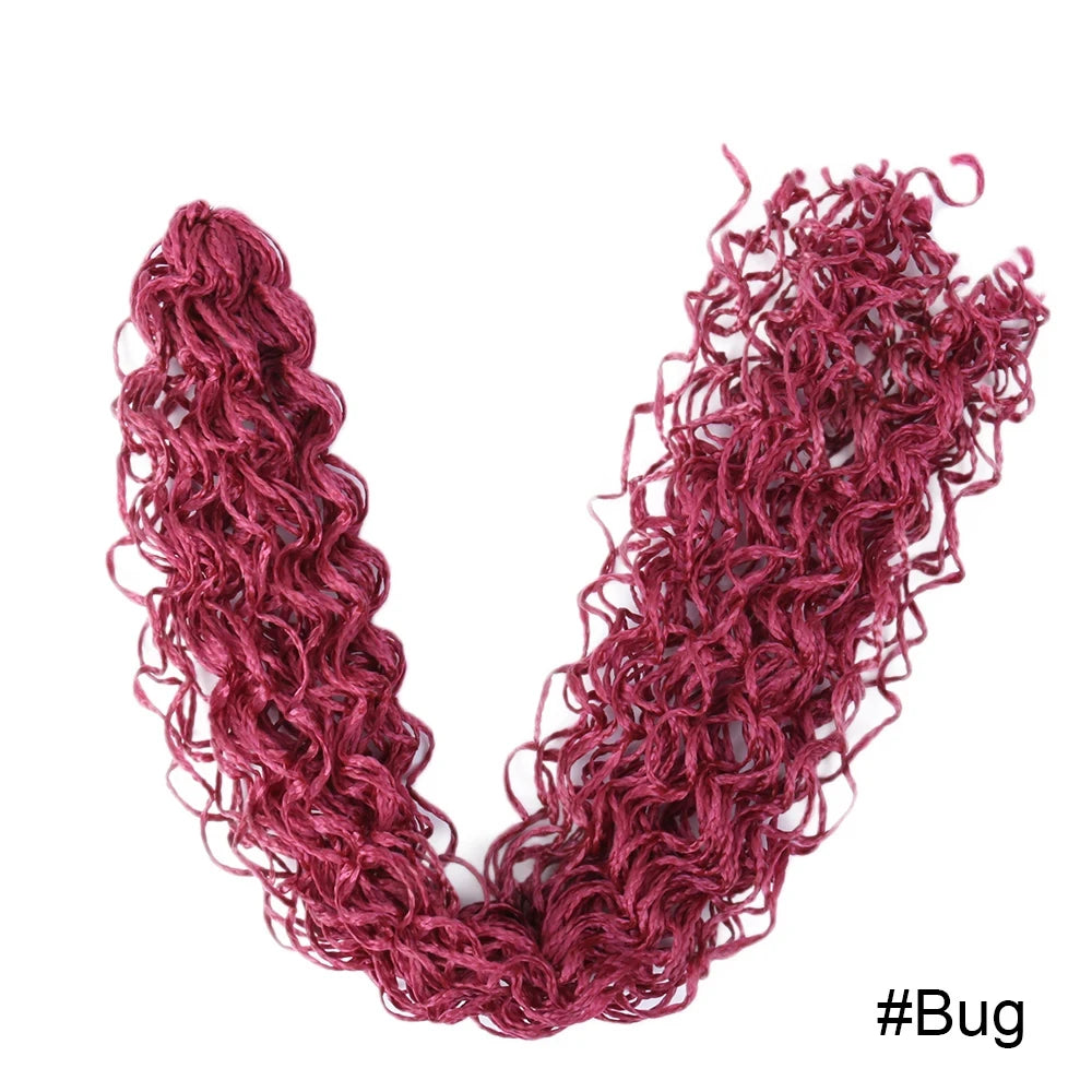 Zizi Braids Crochet Box Braids Twist Synthetic Braiding Hair Extensions 20-25 roots/Pack Pink White Purple Bug Gray 613 Luoyudu