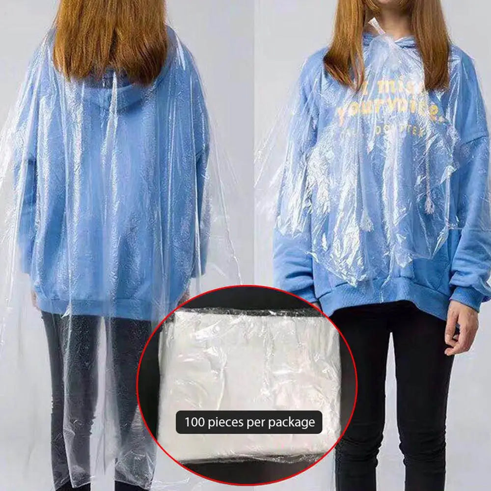 100 Disposable Hair Coloring Barber Cloth Long Barber Wai Cloth Perm Hair Salon Haircut Wai Hairdressing Cape Shawl Pe Apron