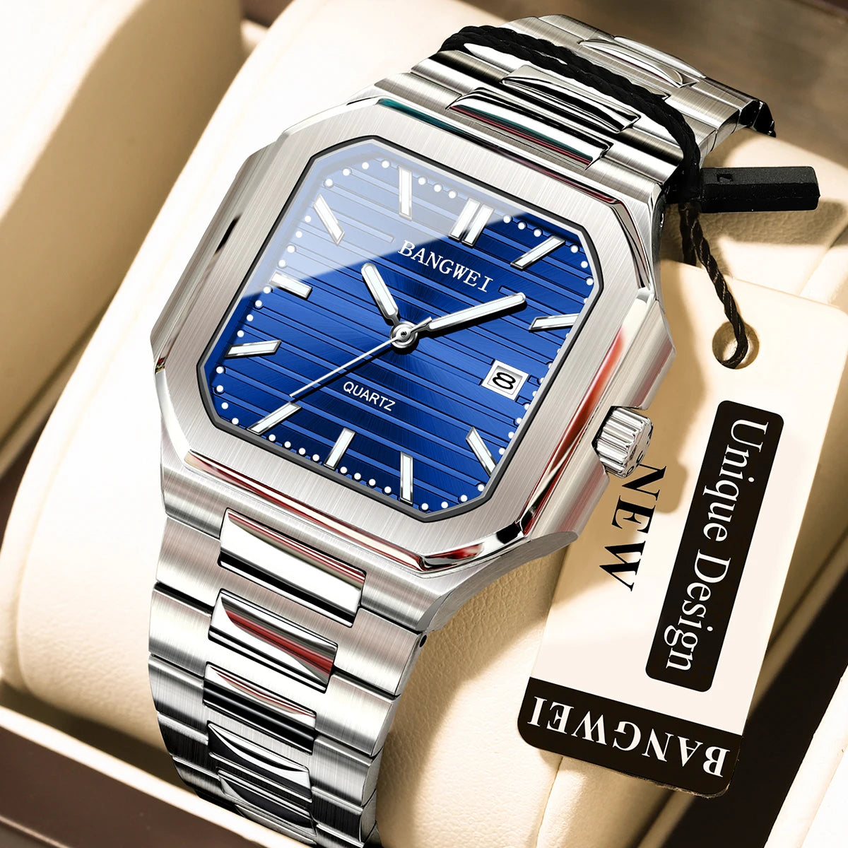 BANGWEI Women's wristwatch casual fashion luxury quartz Ladies clock luminous calendar vintage elegant Watch women montre femme