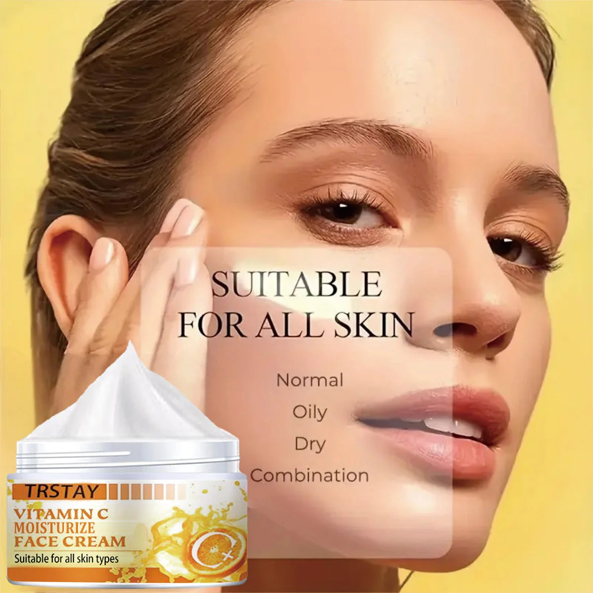 Vitamin C Moisturizing Face Cream for All Skin Types Hydrating Skin Care Beauty Products.