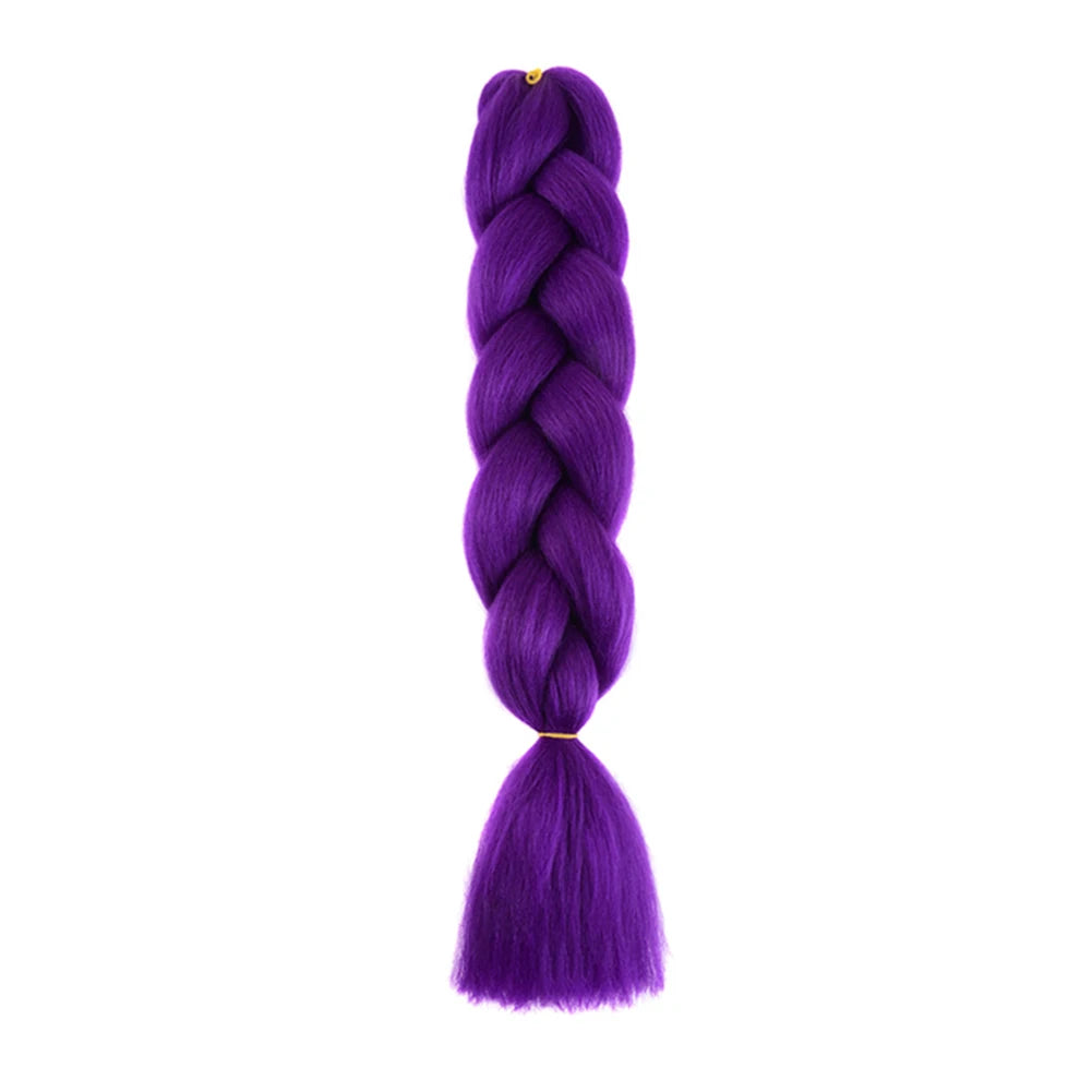 Jumbo Braids Extensions — 24" Synthetic Kanekalon Yaki Straight (Afro Ombre Piano Color)