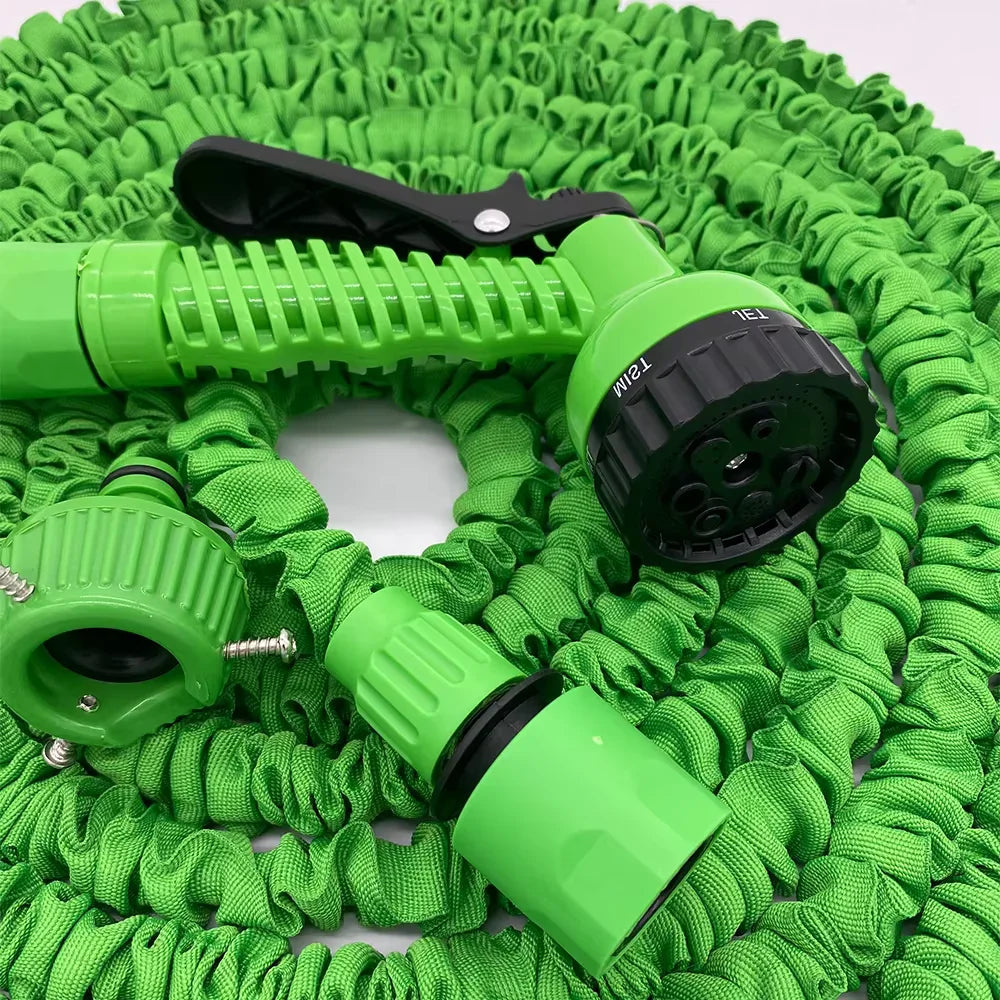 Expandable Garden Hose (25–125 ft) – Lightweight Hose w/ 7-Function Spray Nozzle