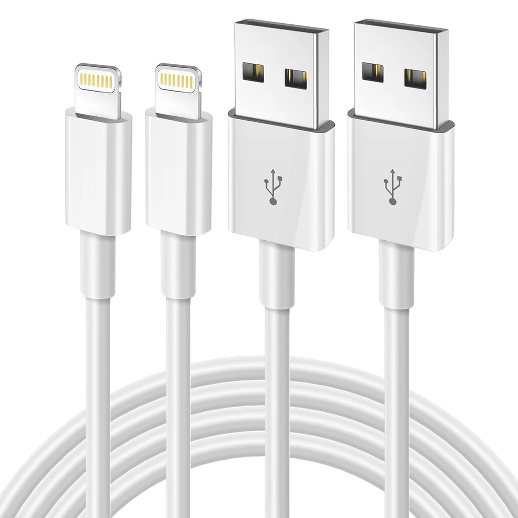 3A USB Cable For iPhone 14 13 12 11 Pro Max X XR 6s 7 8 Plus  3ft  6ft Lead Mobile Phone Fast Charging Cord Data Charger Wire
