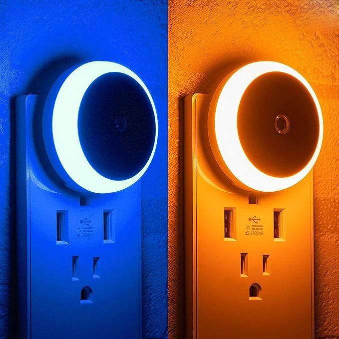 RXSFY Dusk-to-Dawn Plug-In LED Night Light (Auto-Dim)