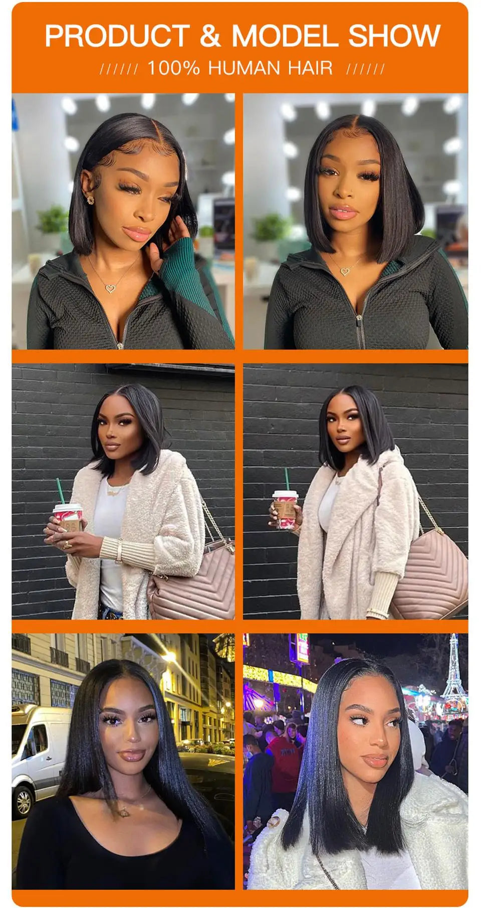 AliPearl Bone Straight Bob Wig — Pre-Plucked 13×4 Transparent Lace Front (Remy Brazilian)