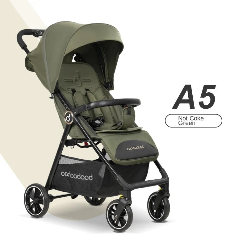 A5  New Update Baby Stroller can Sit and Lie 5-Stage Sunshade Stroller Lightweight Folding Pocket Car Children Stroller