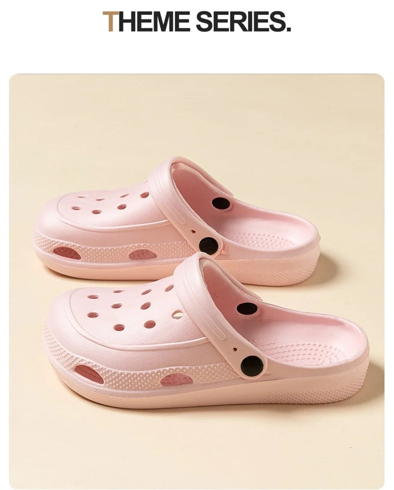 Women Home Slippers Men's Sandals Summer Garden Clogs Shoes Man Beach Slipper Outdoor Waterproof Soft Slides Casual Anti Slip