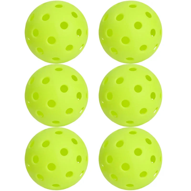 Outdoor Pickleball Balls — 40-Hole Tournament Standard (74 mm, PE Material)