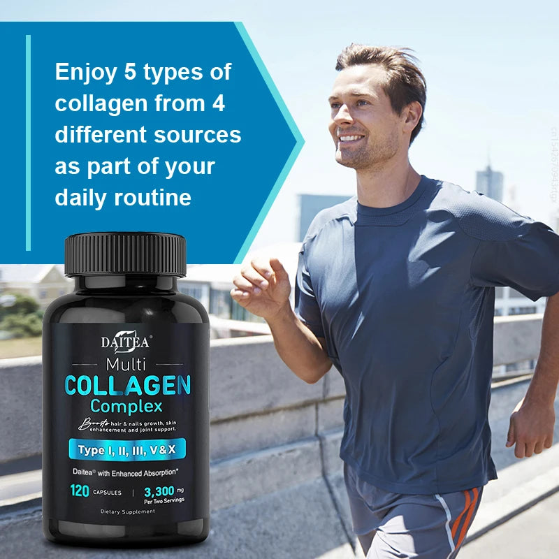 Collagen Complex 120 Capsules Hair, Nails, Skin Brightening, Joint Protection, Bone Health, Beauty & Health