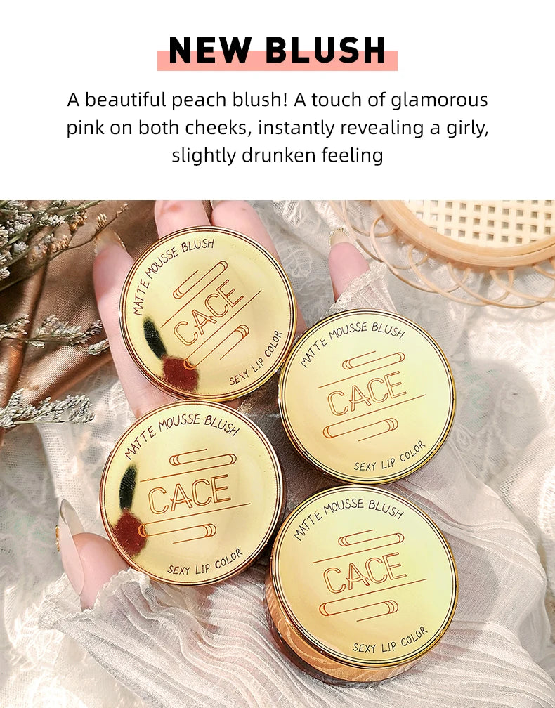 QIBEST Matte Blush Rouge Palette — Long-Lasting Natural Glow