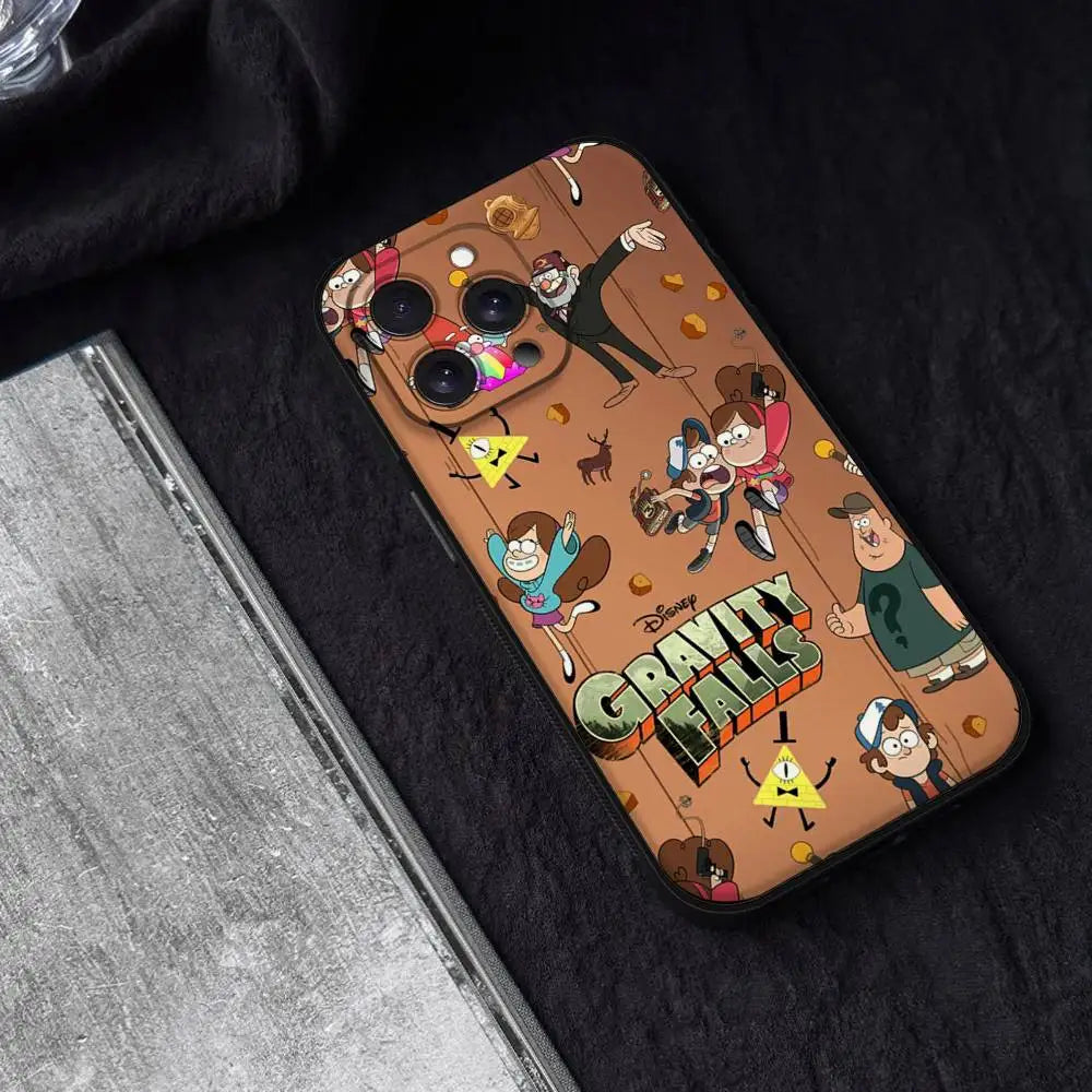 Gravity Falls Pig Cover Phone Case Phone Case For Iphone 17 16 15 11 13 14 Pro Max X Xr Xs Max 12mini Black Shell Cover Case