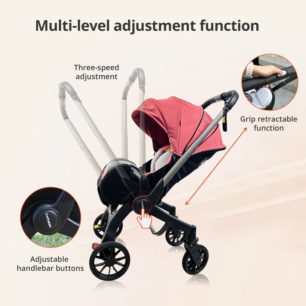 Foldable baby stroller, lightweight newborn stroller, Outdoor handcart, adjustable backrest, Festival gifts