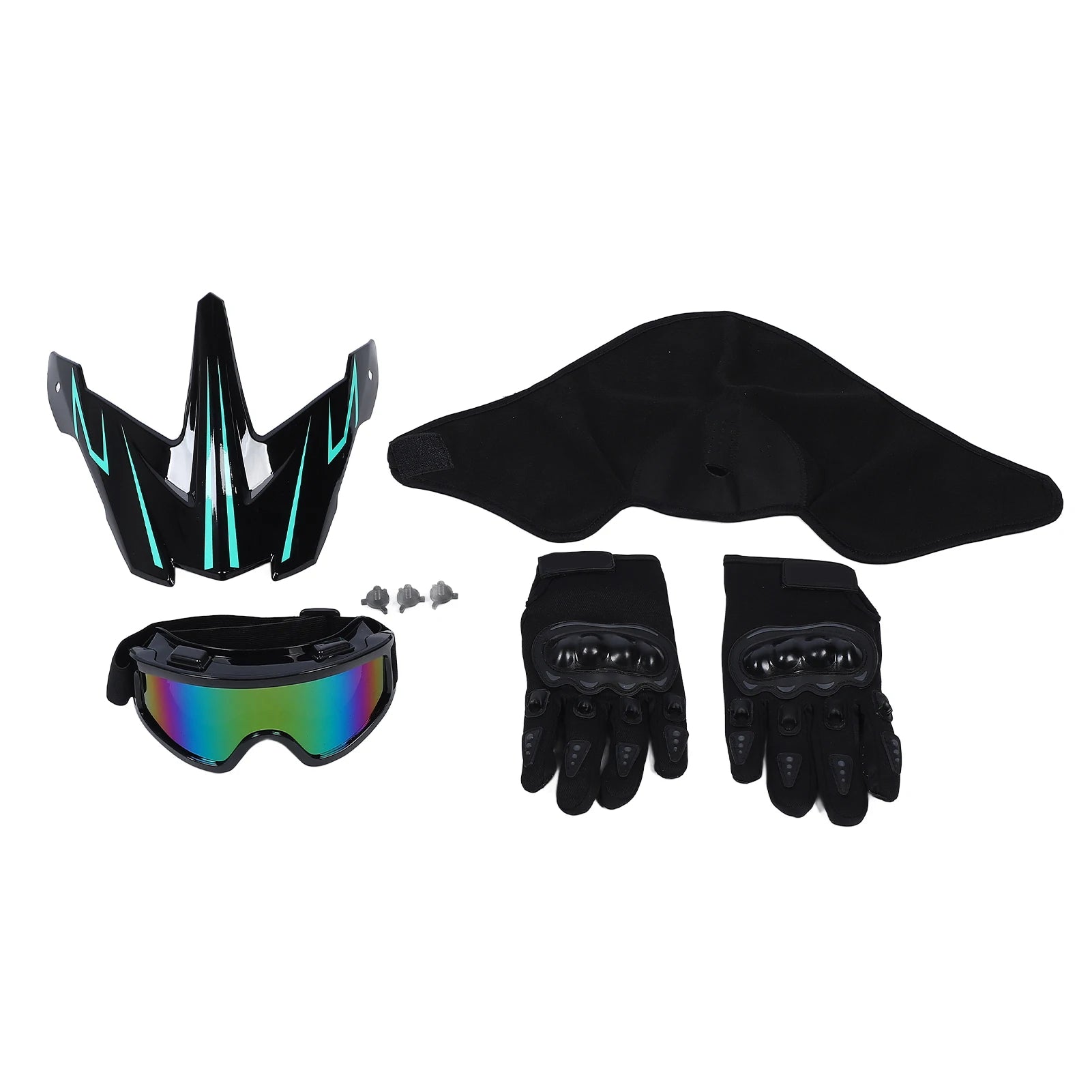 Aramox Full Face Motocross Helmet Set | DOT-Certified Off-Road Helmet with Goggles, Gloves & Face Cover
