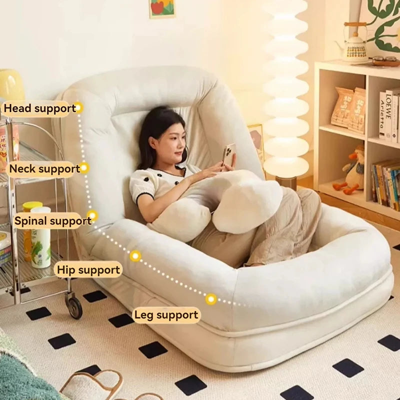Human dog bed, lazy sofa, can lie down and sleep, internet celebrity tatami, foldable balcony, bedroom, small sofa,lounge chair