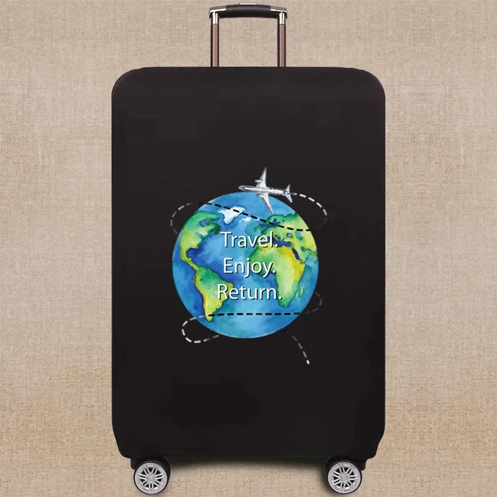 Travel Elastic Protective Cover Luggage Case Travel Global Pattern Series Luggage Cover 18-32inch Travel Accessories
