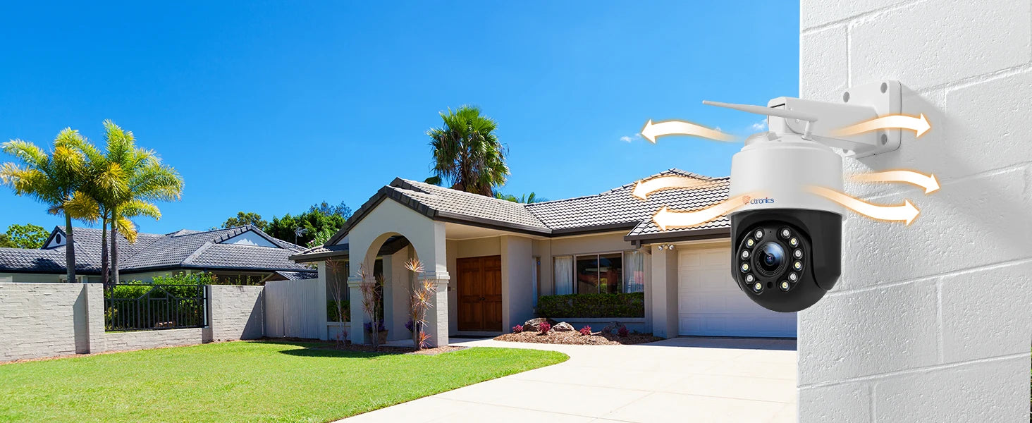 Ctronics Real 4K 8MP Surveillance Camera WiFi 5G Outdoor 360 16X 5X Optical Zoom Security Camera UHD Night Vision Auto Tracking