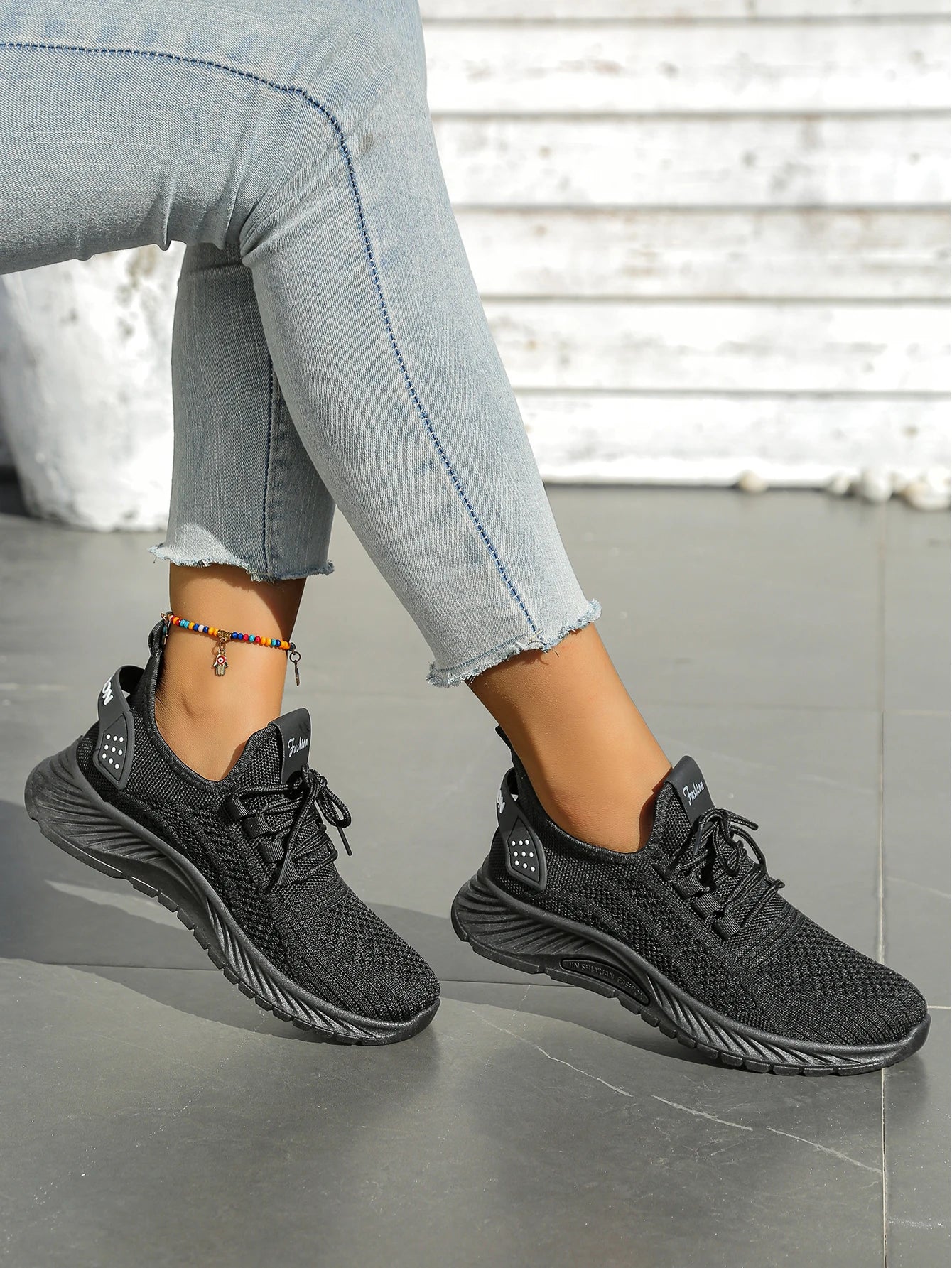 Women’s Casual Fly-Weaving Sneakers (SA1806) — Lightweight, Breathable Lace-Up | Fall 2025 Trend