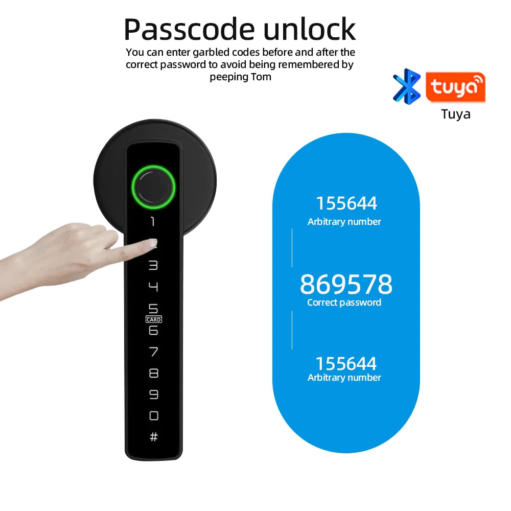 RAYKUBE M5 — Tuya Bluetooth Smart Fingerprint Door Lock (US Free Delivery)