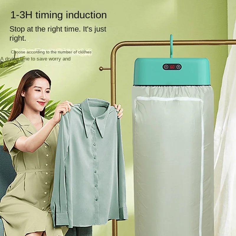 Foldable Smart Laundry Dryer Multifunctional Garment Hanger Dryers Portable Clothes Dehumidifier for Dormitory