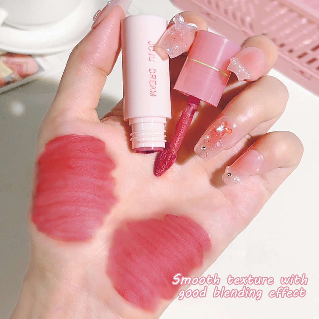 JUJU DREAM 6 Color Matte Lip Glaze - Long-lasting, colourless, non-stick cup velvet, student-friendly, brightening nude lipstick