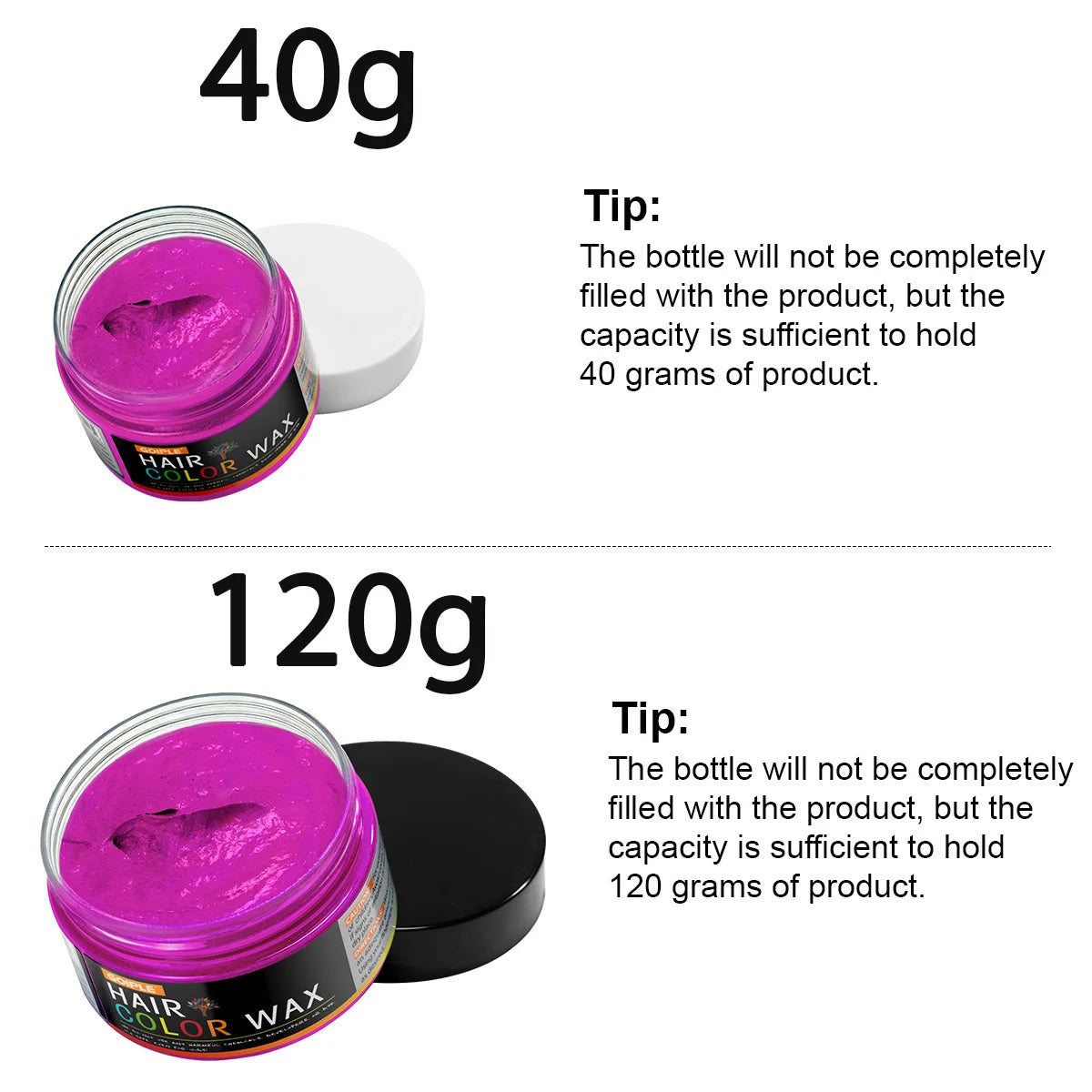 Valentine's Day Hair Color Wax for Men & Women Hair Clay Fashion One-Time Temporary Styling Dye Cream Easy Wash Hair Beard Color