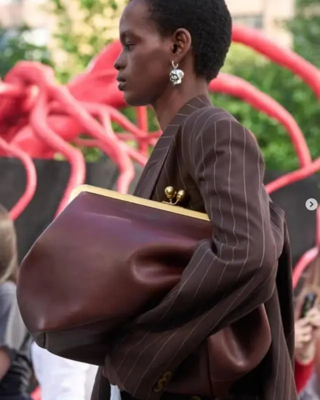 Fashion Large Kisslock Clutch Bag for Women Designer Clip Shell Women Shoulder Bags Luxury Soft Pu Leather Pink Color Handbags