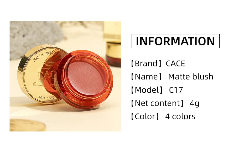 QIBEST Matte Blush Rouge Palette — Long-Lasting Natural Glow