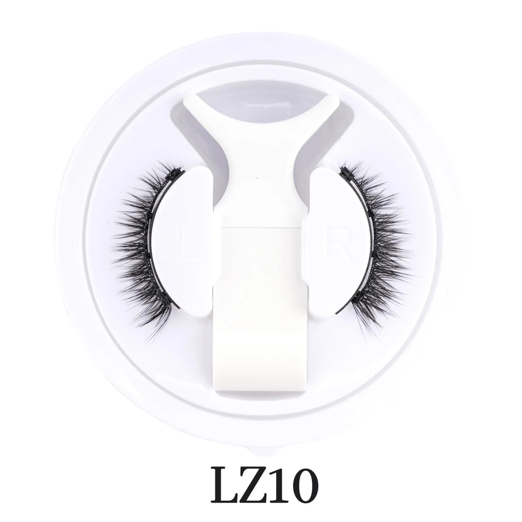 SHIDISHANGPIN 3D Magnetic False Eyelashes — Reusable, Glue-Free, Natural Long & Fluffy Look (1 Pair + Curler)
