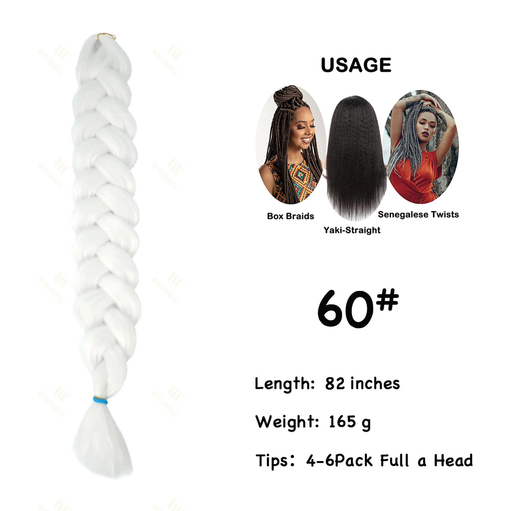 Wigundle Jumbo Braiding Hair Extension 82Inch High Temperature Synthetic Braid For Women Twist Box Braids Crochet Hair