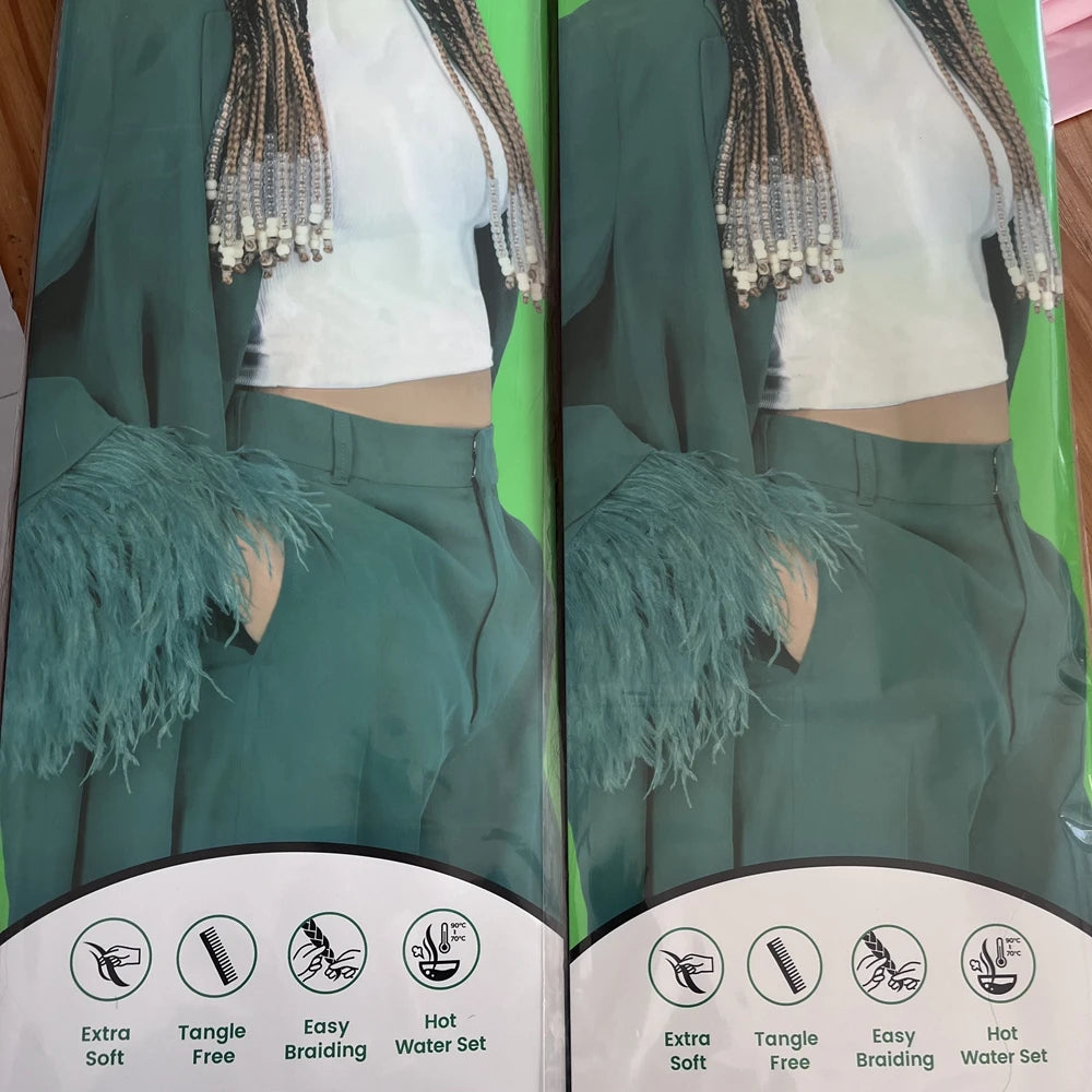 30inch Synthetic prestretched braiding hair - 4x braid all kanekalon flame retardant synthetic braid for box braids and twists