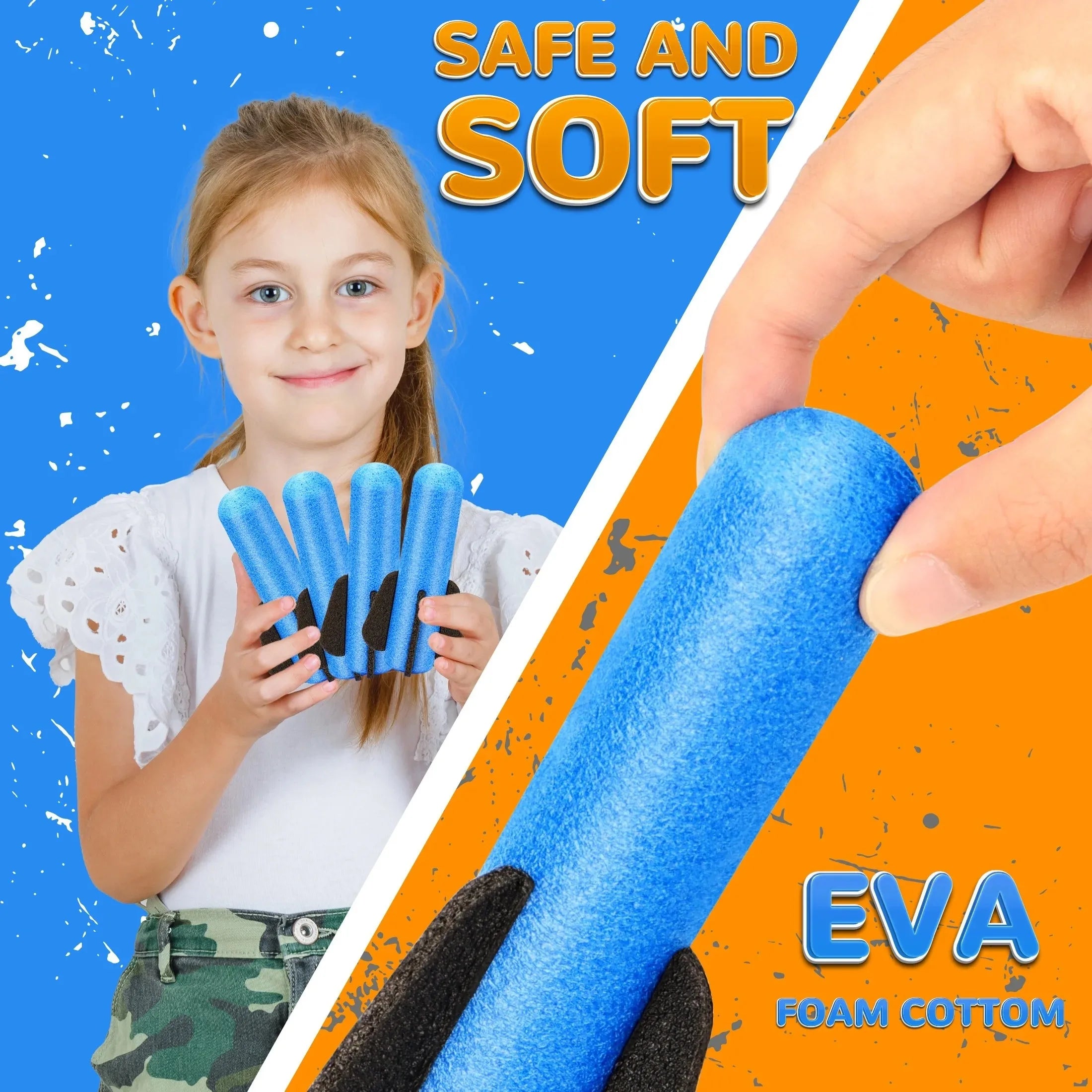 Foam Rocket Launcher Toy Set for Kids Outdoor Birthday Gifts – 3 Soft Rockets per Launcher Shoots Up to 50 Feet