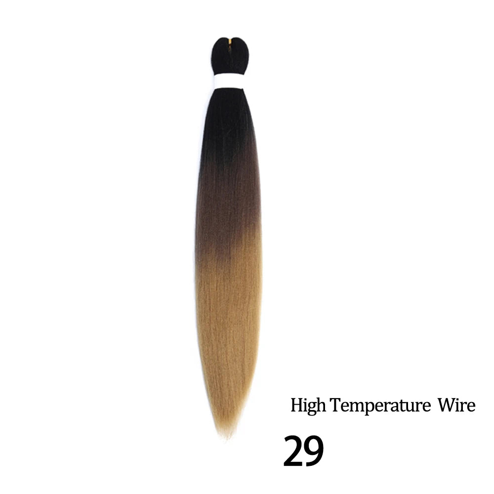 Chorliss Pre-Stretched Jumbo Braids — 24"/26" Synthetic Yaki Ombre (80–90 g, 105 Colors)