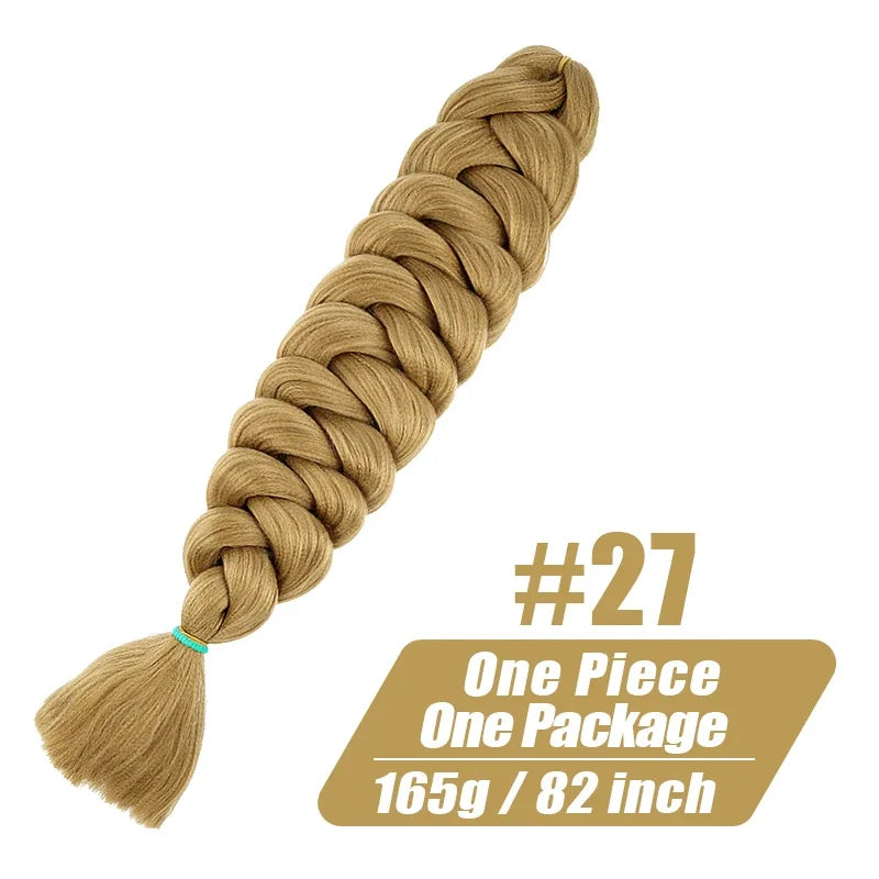 High-end Wigundle Kanekalon Crochet Hair Braiding Hair Extensions For Women Jumbo Braids Pre Stretched Synthetic Hair X pression