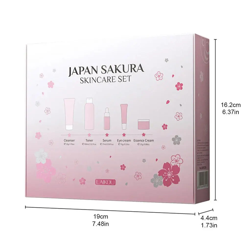 LAIKOU Sakura Skincare Gift Set – Moisturizing Face Care Kit (3–5 pcs)