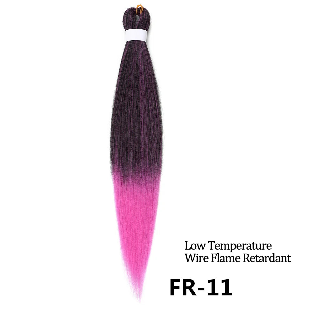 Chorliss Pre-Stretched Jumbo Braids — 24"/26" Synthetic Yaki Ombre (80–90 g, 105 Colors)
