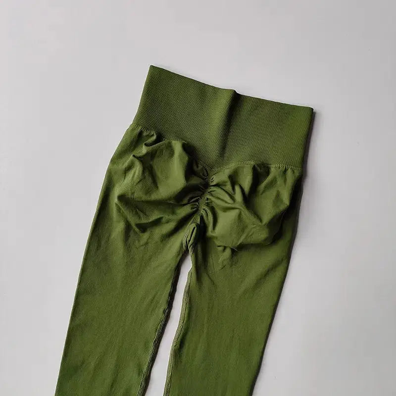 Seamless High-Waist Yoga Leggings – Push-Up Hip Lift Fit